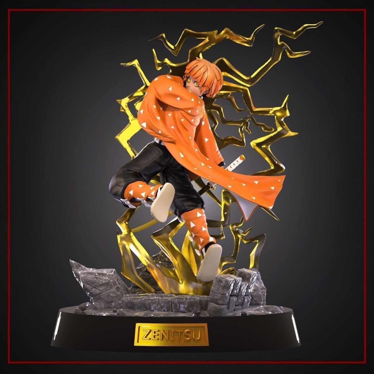 ZENITSU DEMON SLAYER Prêt à Peindre/ Peint