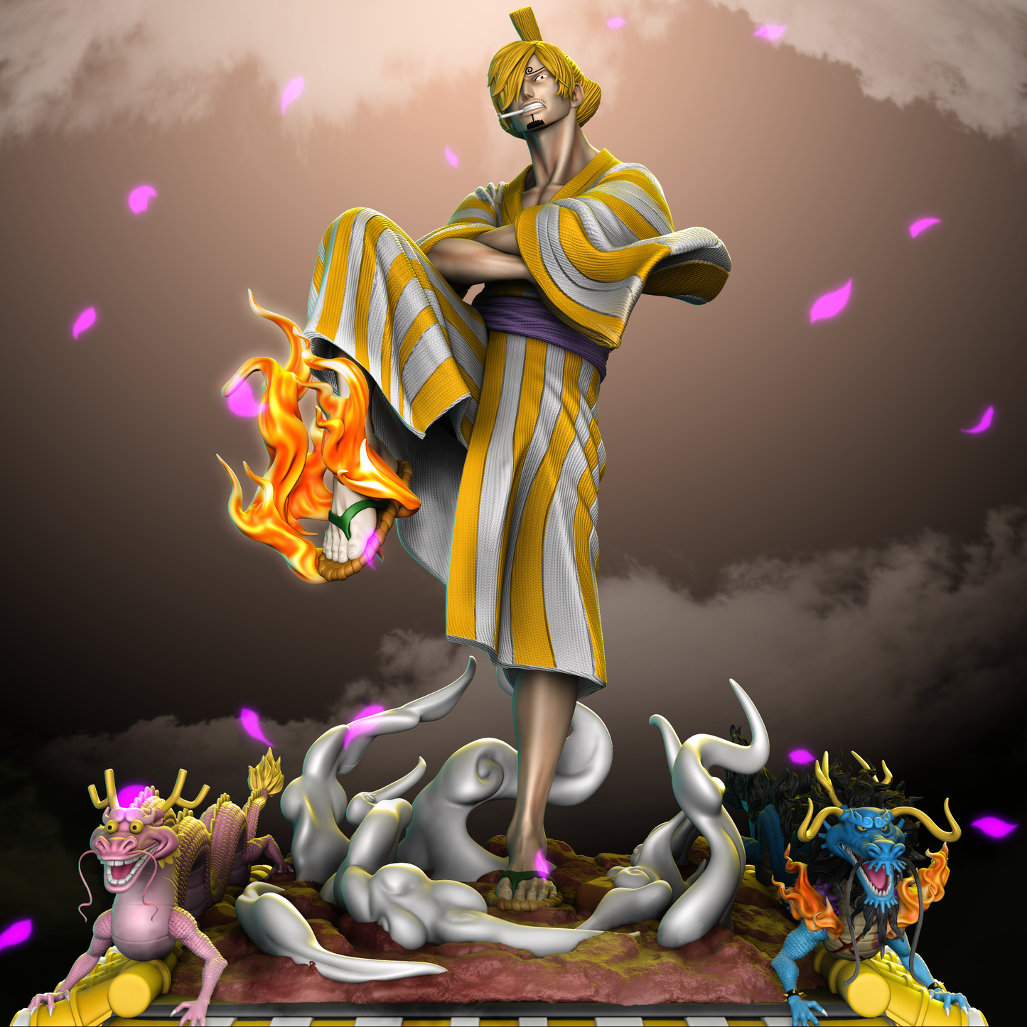 SANJI ONE PIECE Prêt à Peindre/ Peint