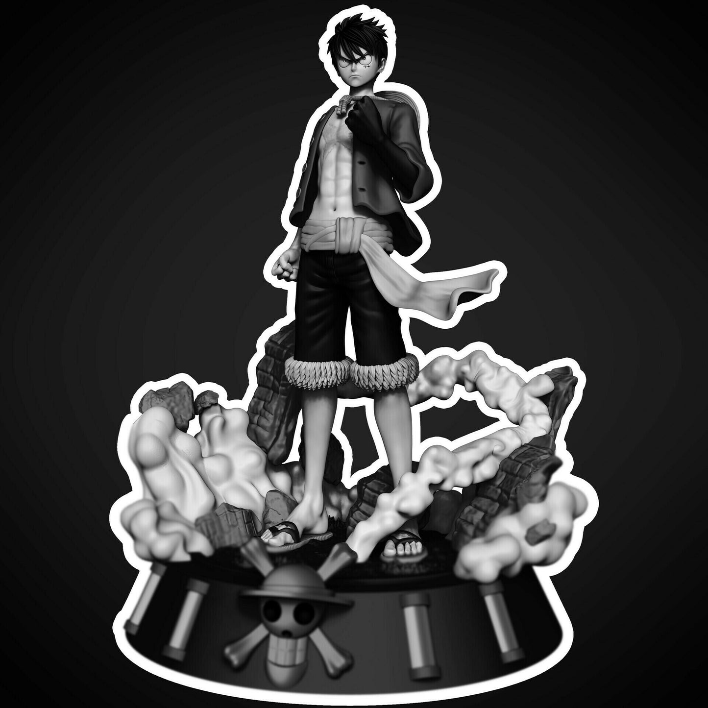 LUFFY ONE PIECE Prêt à Peindre/ Peint