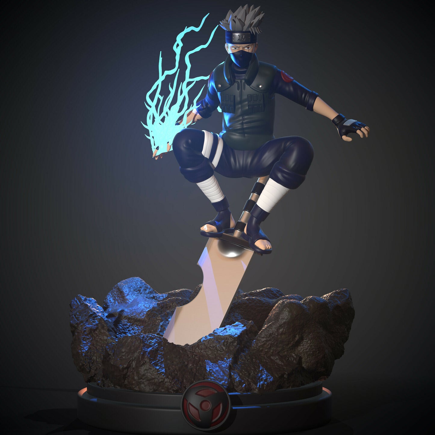 KAKASHI NARUTO Prêt à Peindre/ Peint