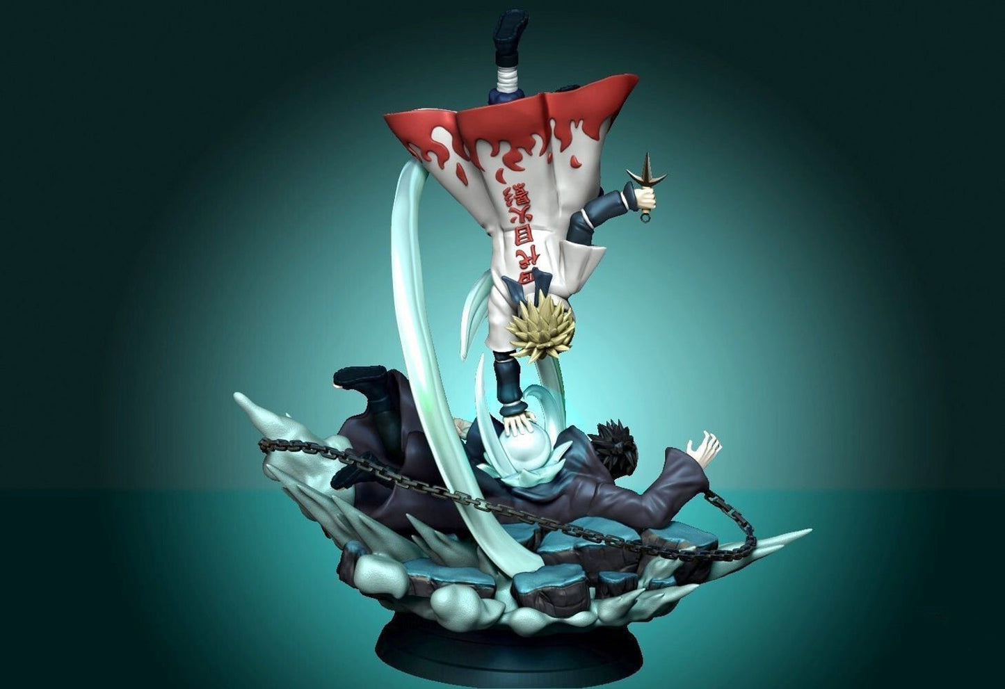 MINATO X OBITO NARUTO Prêt à Peindre/ Peint