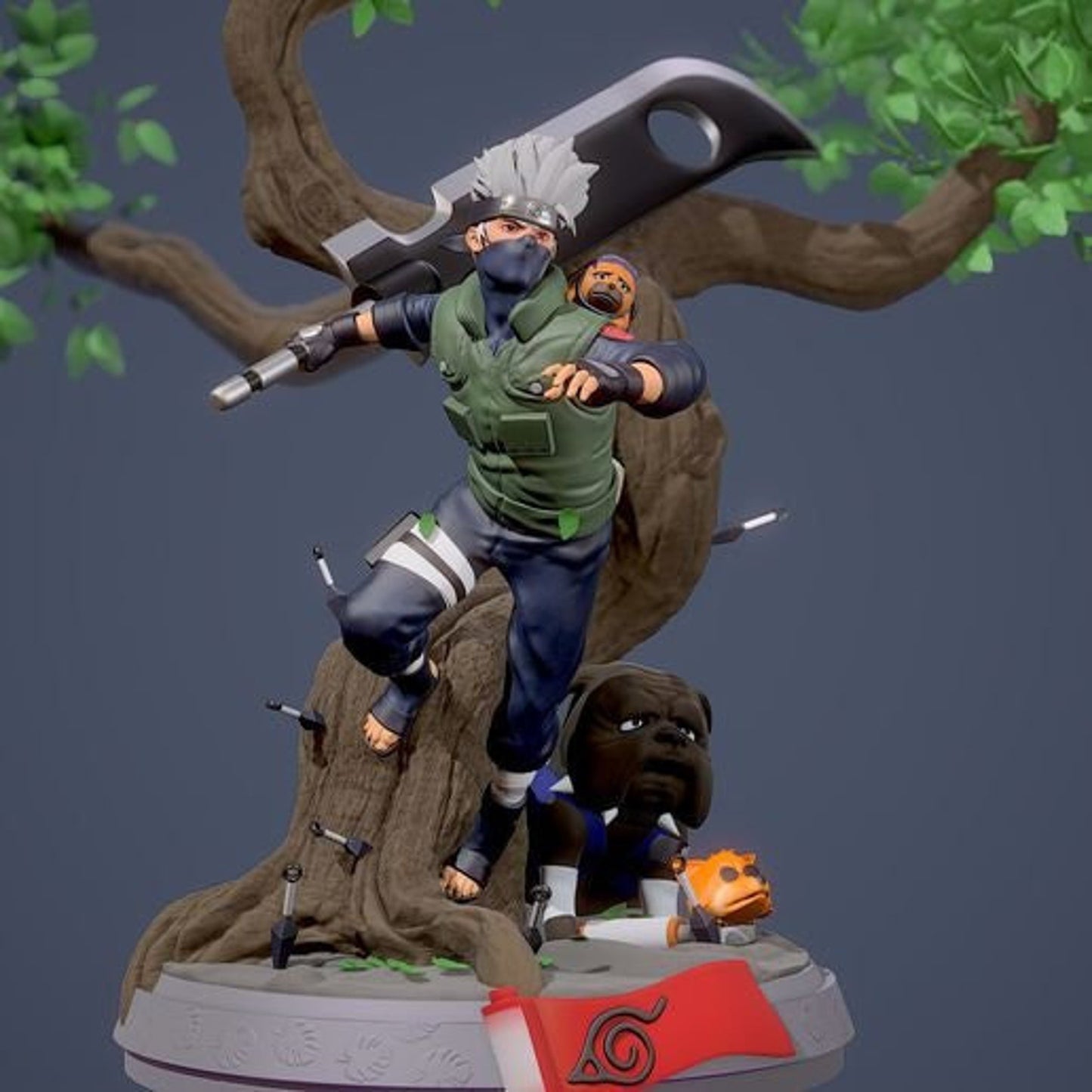 KAKASHI NARUTO Prêt à Peindre/ Peint