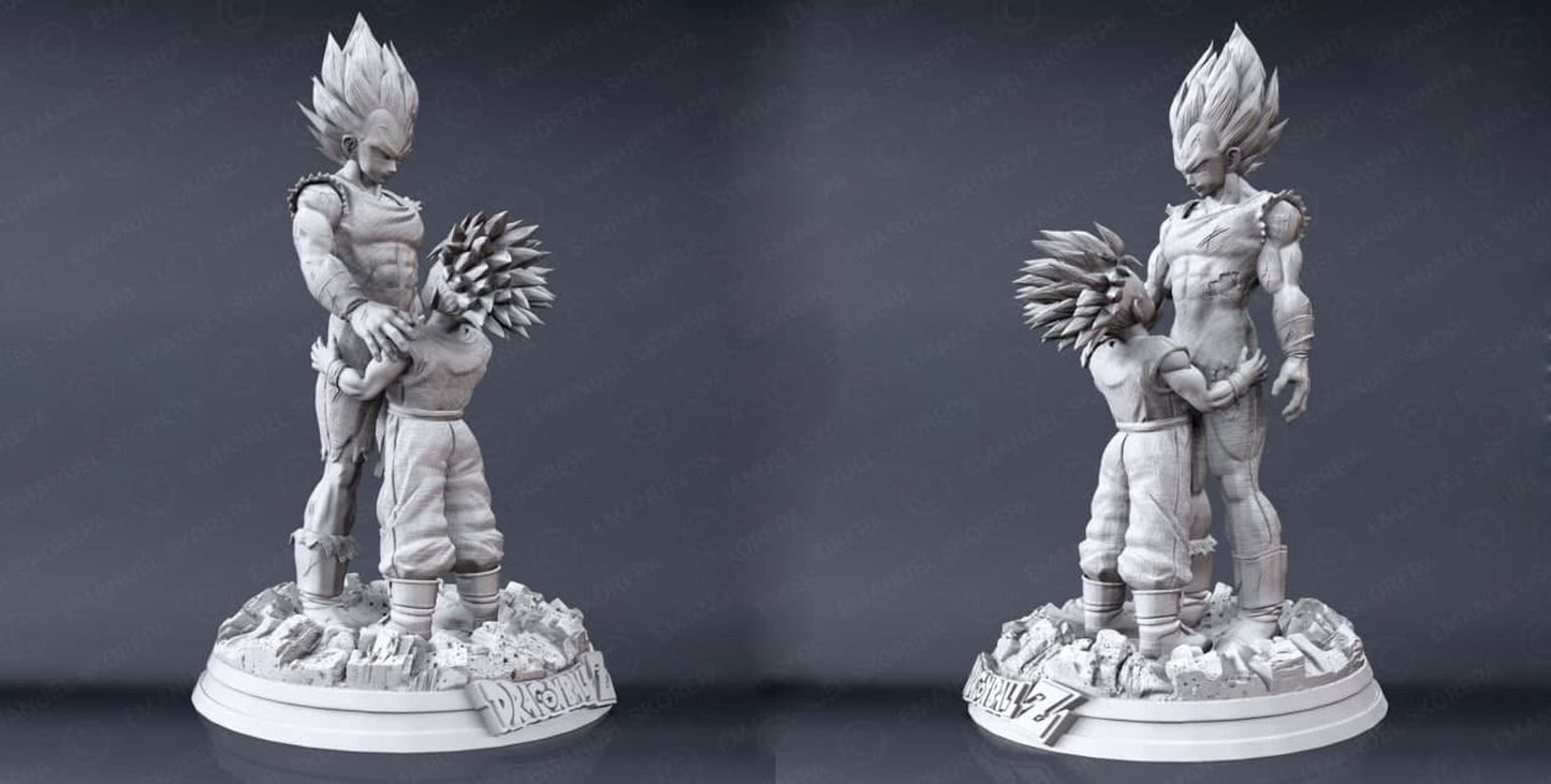 VEGETA X TRUNK DBZ Prêt à Peindre/ Peint