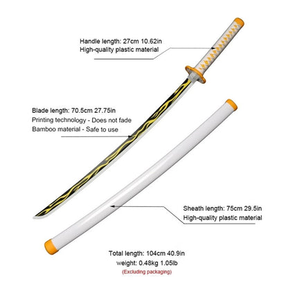 KATANA EN BAMBOU du manga Demon Slayer, parfait pour vos cosplay et être safe !