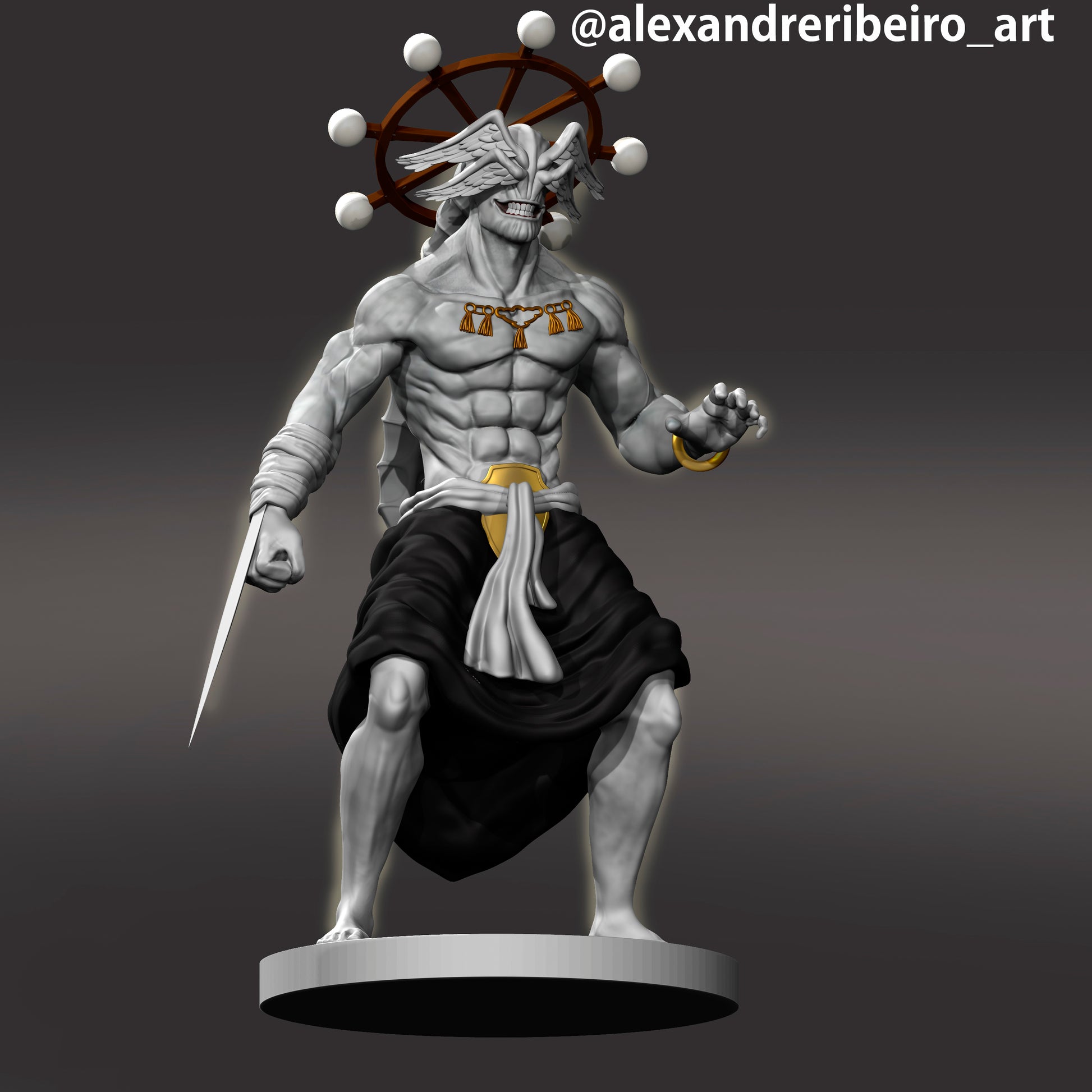 INVOCATION MEGUMI JUJUTSU KAISEN Prêt à Peindre/ Peint – Oni Katana